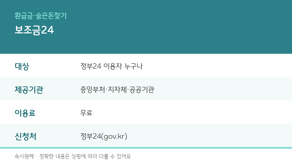 보조금24로 놓친 정부지원금 한번에 확인하는 방법
